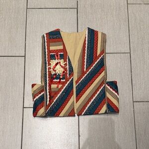 Vintage 90’s handmade Colorful Striped Vest